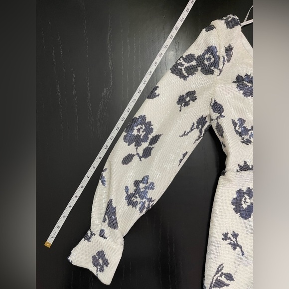 Self-Portrait Floral Sequin Wrap Dress - Picture 12 of 16